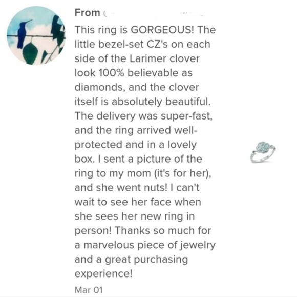 ♥️ 💕WISHING CLOVER STERLING SILVER RING - Picture 10 of 10